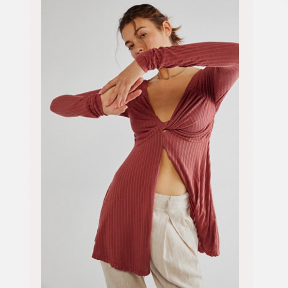 Free People Ruby Twist-Front Tunic